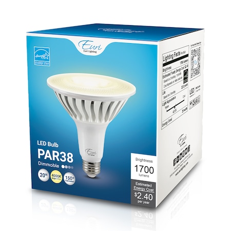 Euri Lighting LED PAR38 150W Dim ES EP38-20W6041e
